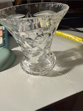 Clear Cut Crystal-Style Glass Vase - Classic Home Accent